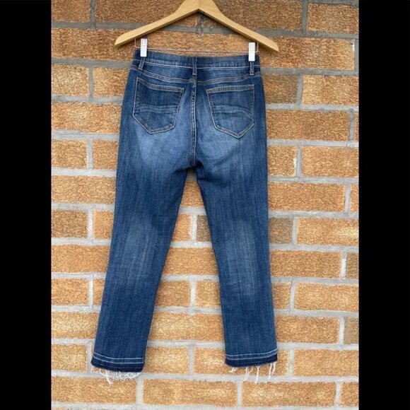 Driftwood Amelia Skraight Crop Classic Fit Frayed Step Hem Ankle Jeans size 26 - Picture 5 of 10